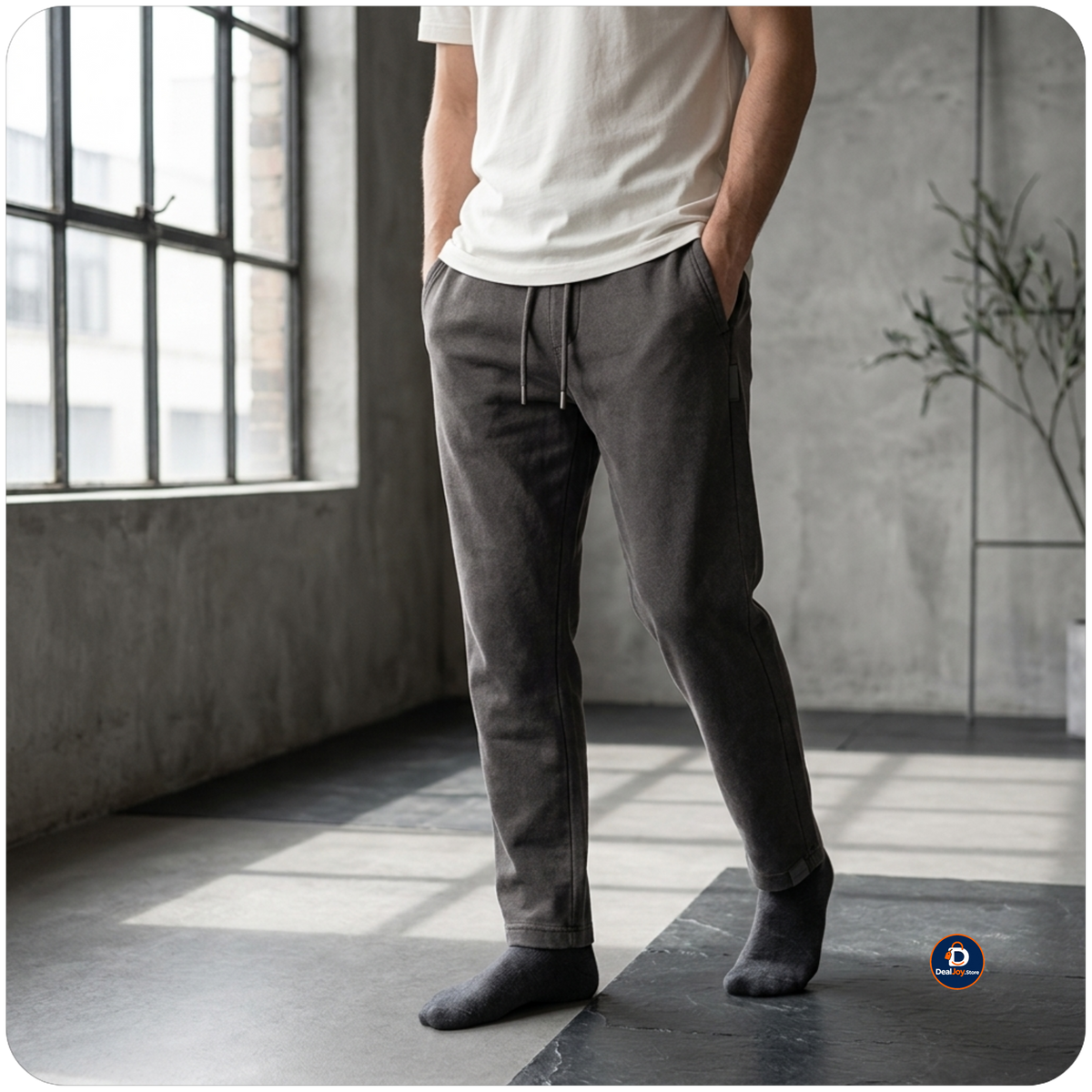 Men Solid Black, Grey Track Pants ( Pack of 2 )