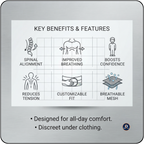 Breathable and Adjustable Posture Corrector Belt for Men and Women