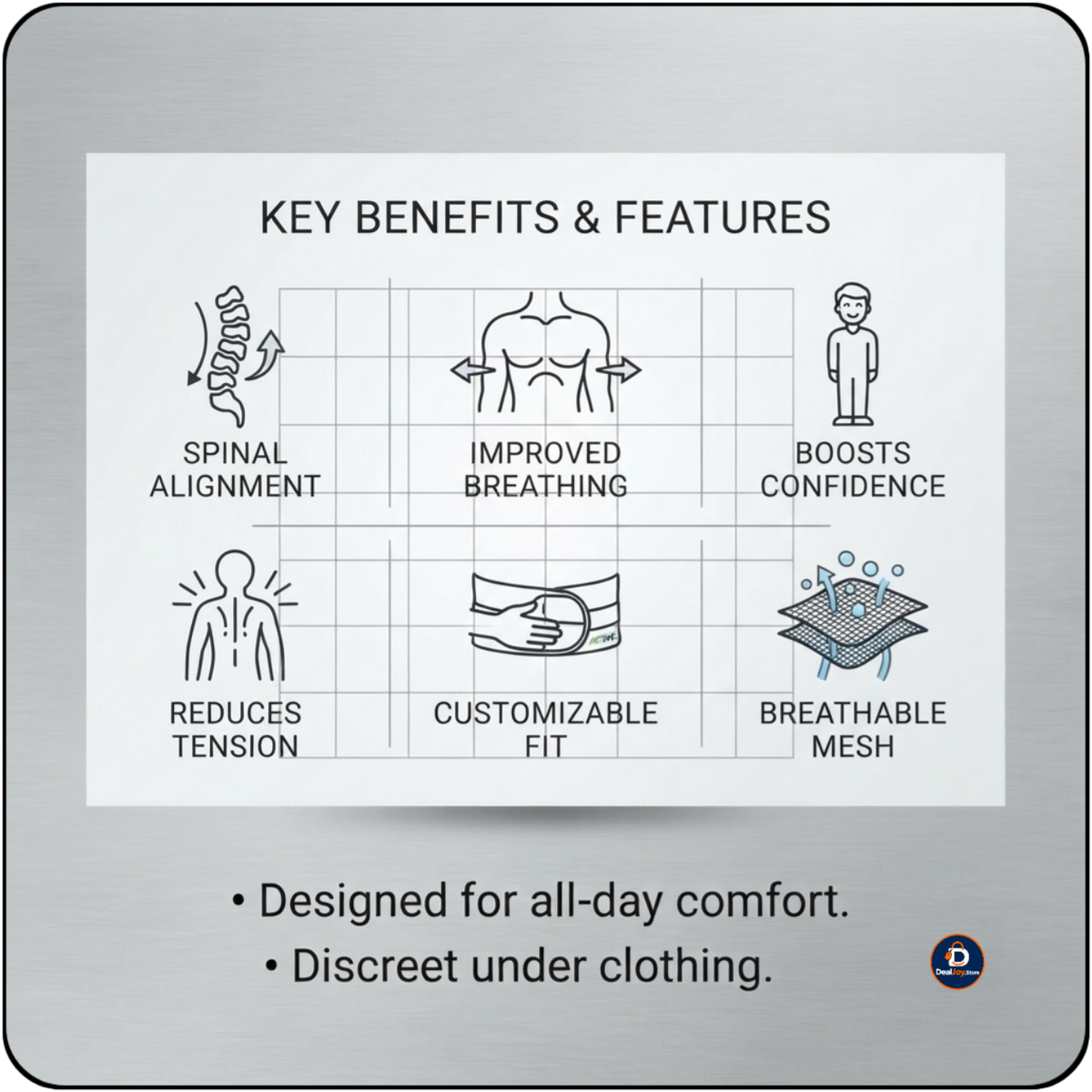 Breathable and Adjustable Posture Corrector Belt for Men and Women