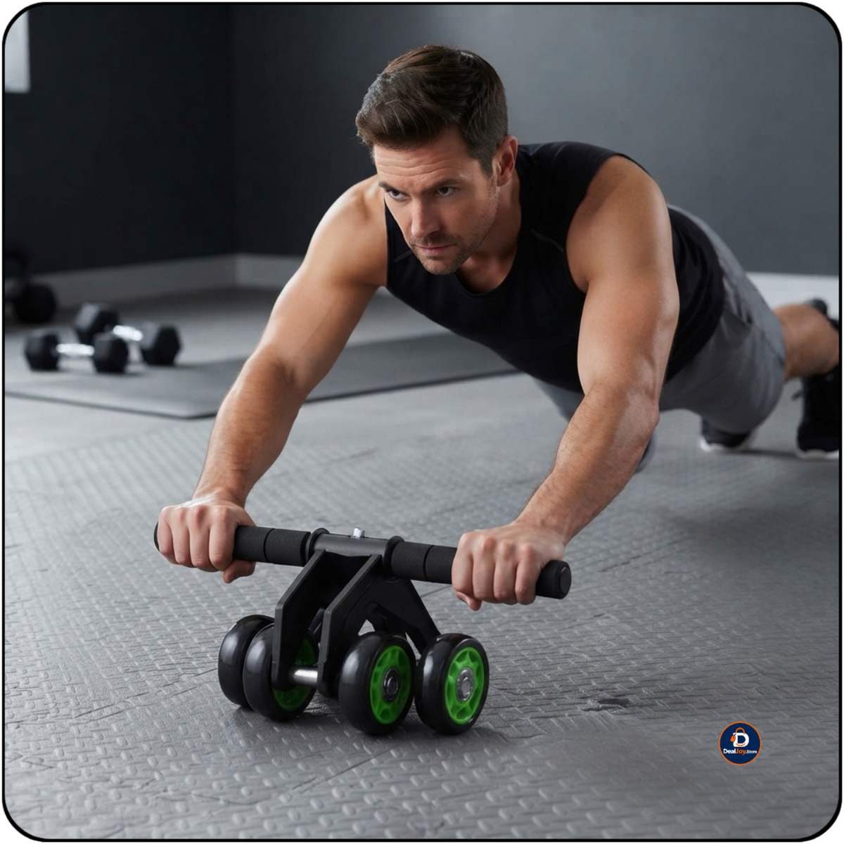 💪 4-Wheel Push-Up Roller – Ghar Par Chest, Arms Aur Upper Body Workout Ke Liye