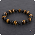 Tiger Eye Lava Rock Bracelet Relaxing Gifts for Men&Women