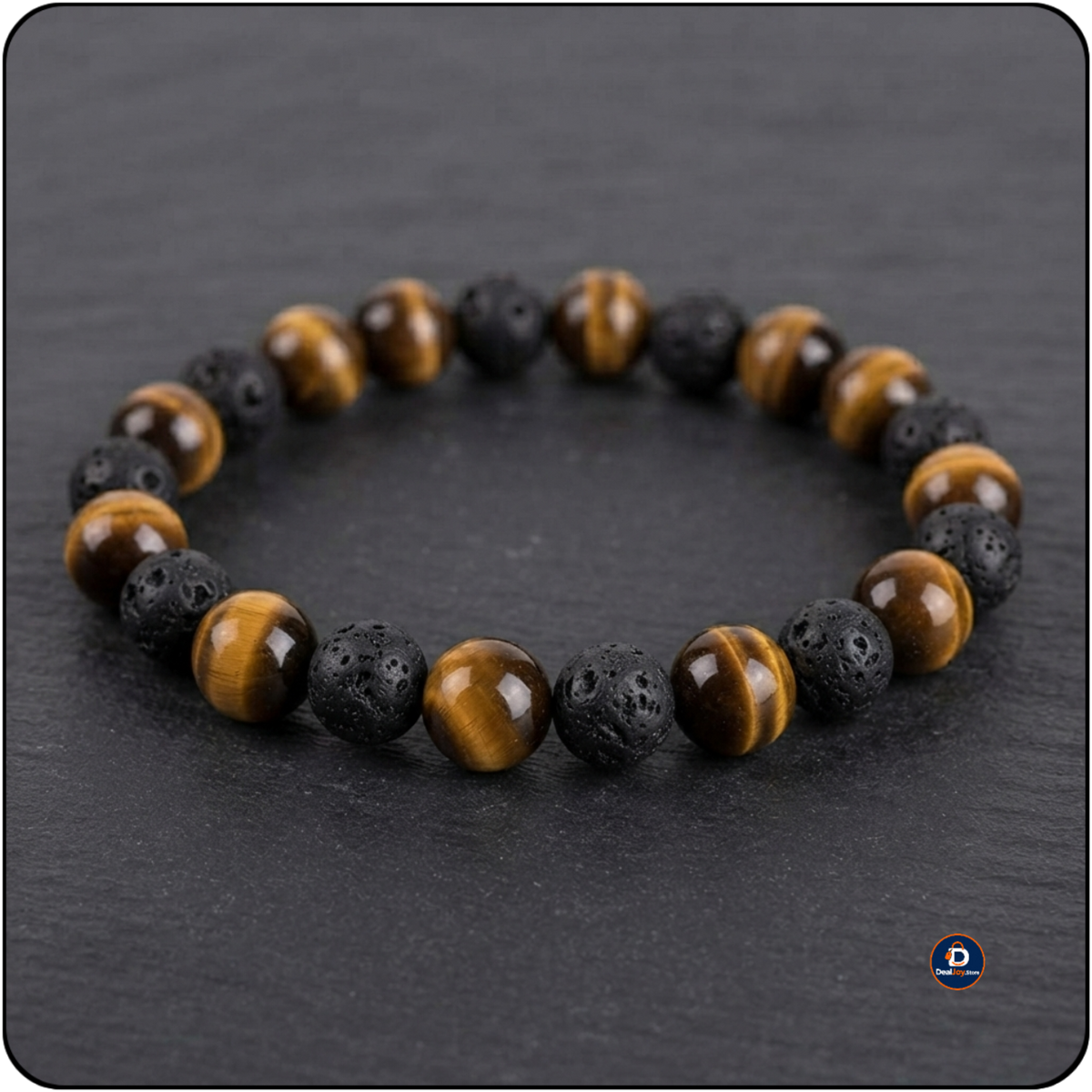 Tiger Eye Lava Rock Bracelet Relaxing Gifts for Men&Women