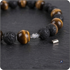 Tiger Eye Lava Rock Bracelet Relaxing Gifts for Men&Women