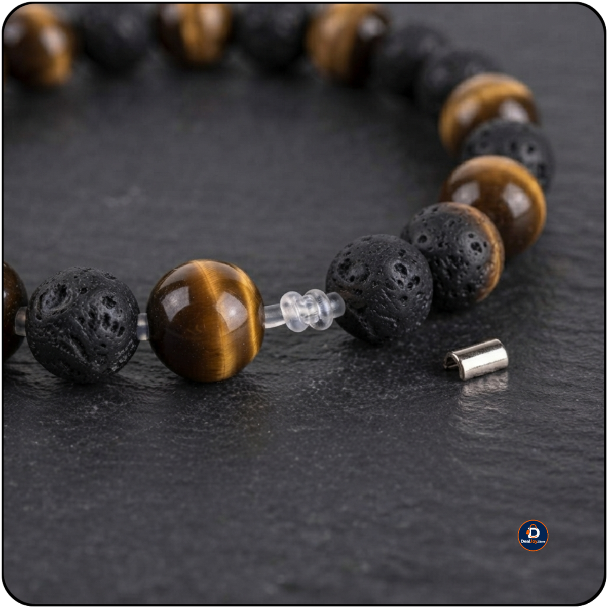Tiger Eye Lava Rock Bracelet Relaxing Gifts for Men&Women