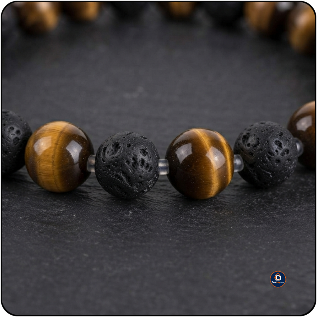 Tiger Eye Lava Rock Bracelet Relaxing Gifts for Men&Women
