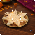 Decorative Floating Candles – Silver Glitter Design Wali Festive Tea Light Candles