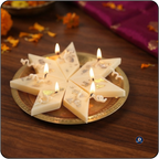 Decorative Floating Candles – Silver Glitter Design Wali Festive Tea Light Candles