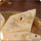 Decorative Floating Candles – Silver Glitter Design Wali Festive Tea Light Candles