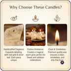 Decorative Floating Candles – Silver Glitter Design Wali Festive Tea Light Candles