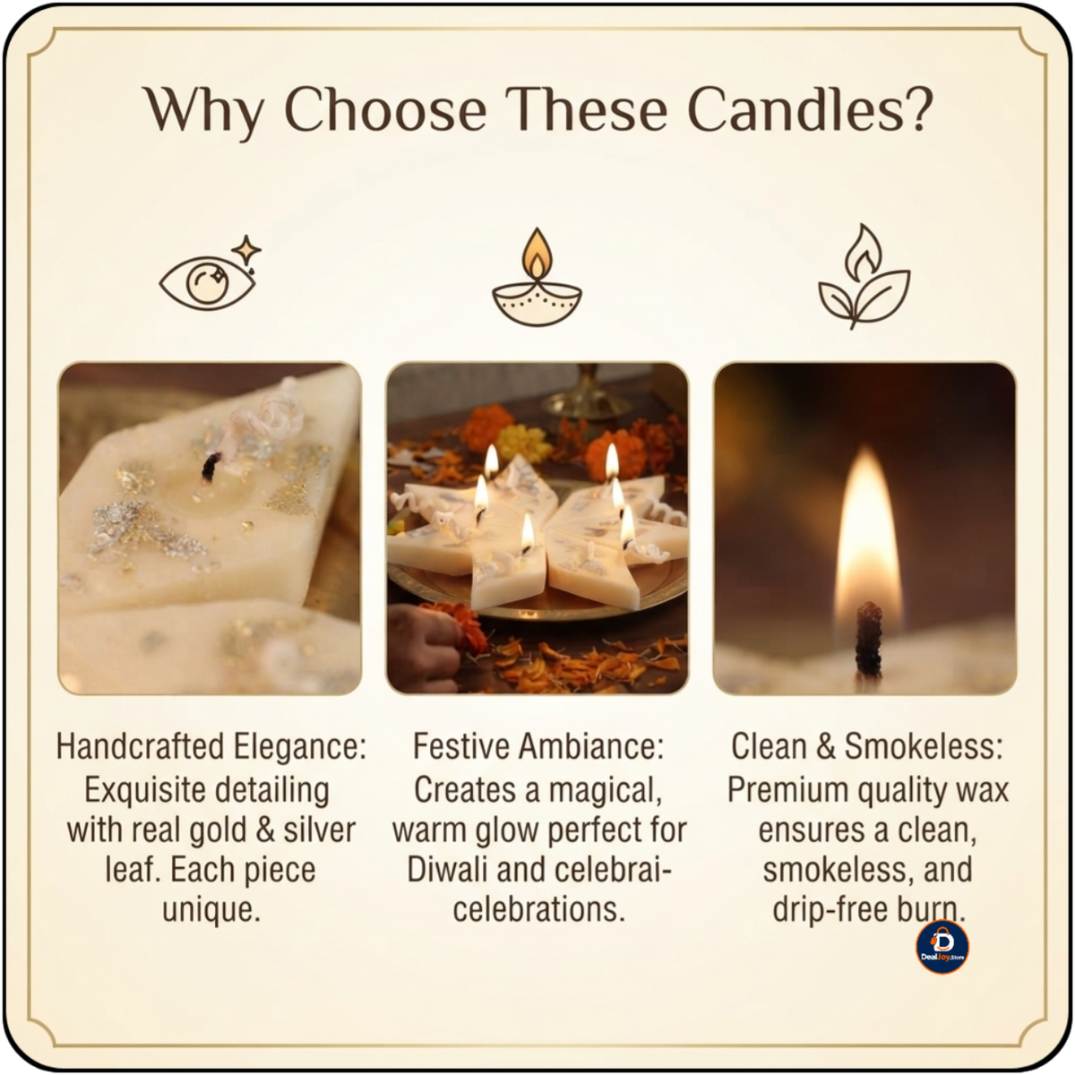 Decorative Floating Candles – Silver Glitter Design Wali Festive Tea Light Candles