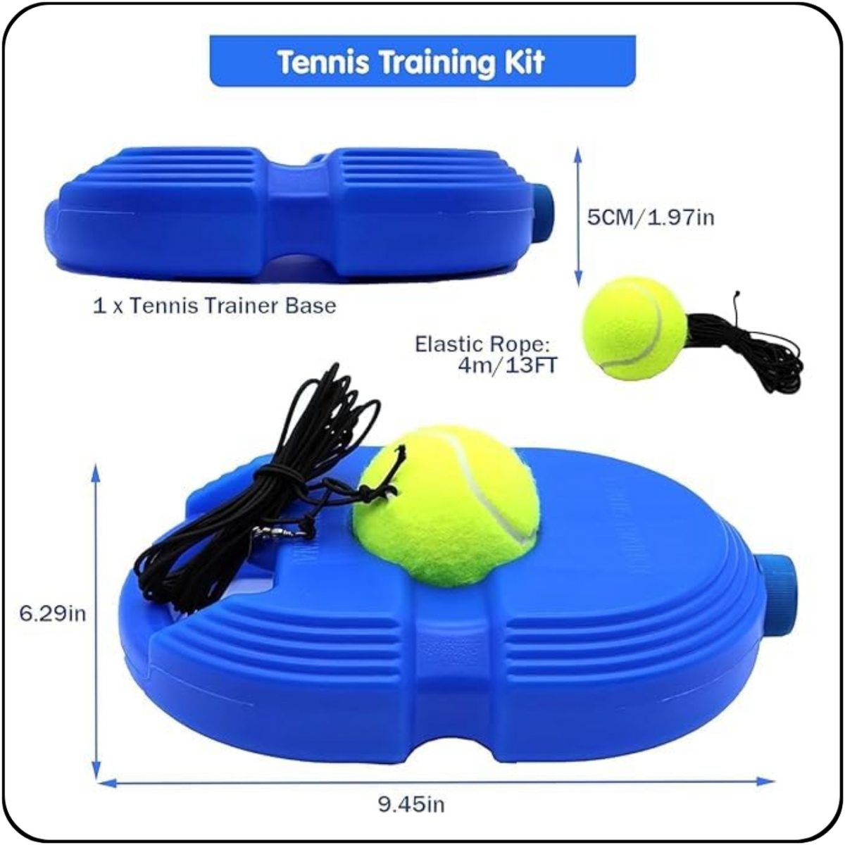🎾 Tennis Ball Practice Trainer – Ghar Par Aur Bina Partner Tennis Practice Karne Ke Liye