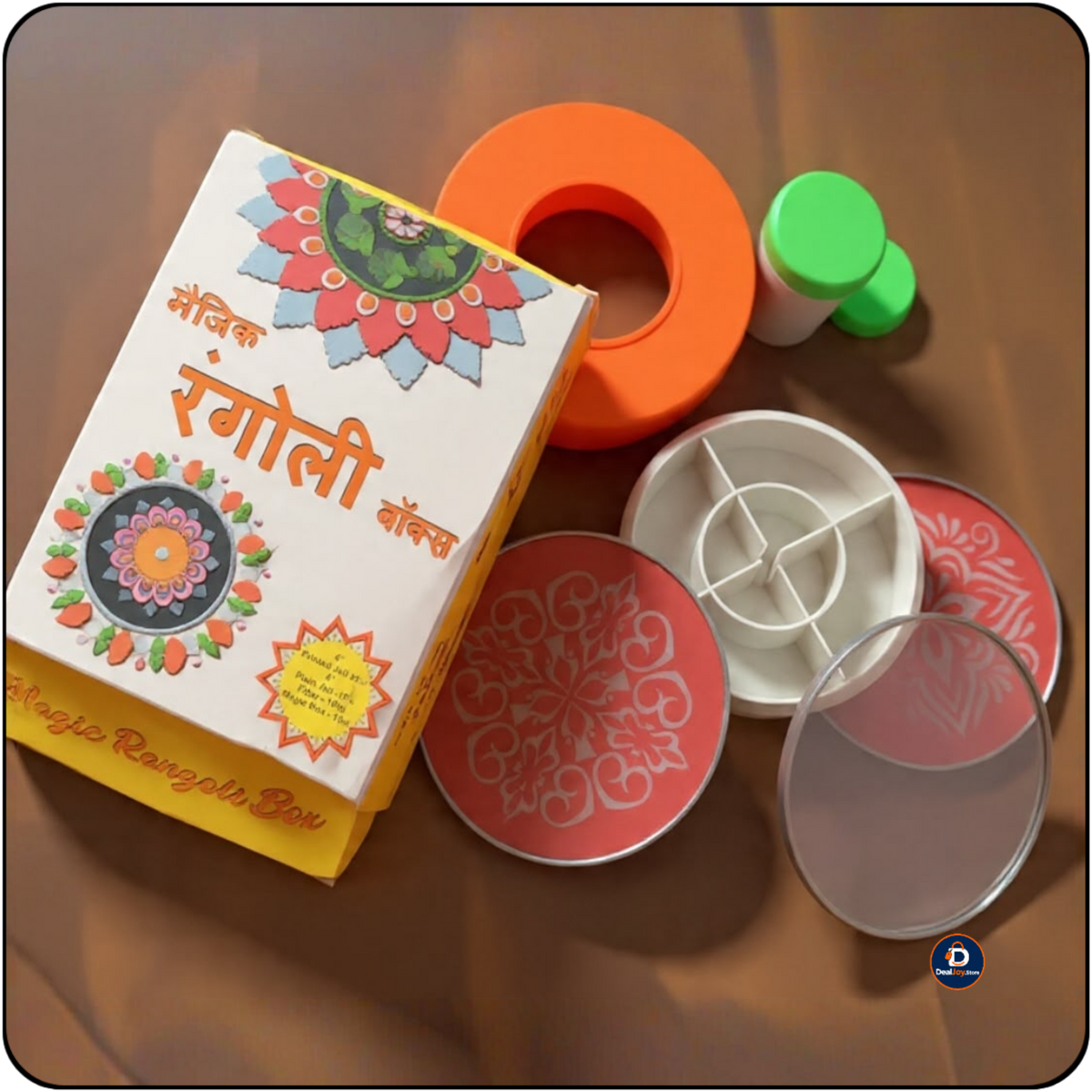 Magic Rangoli Box – Easy Floor Rangoli Design Banane Ke Liye Reusable Stencil Kit