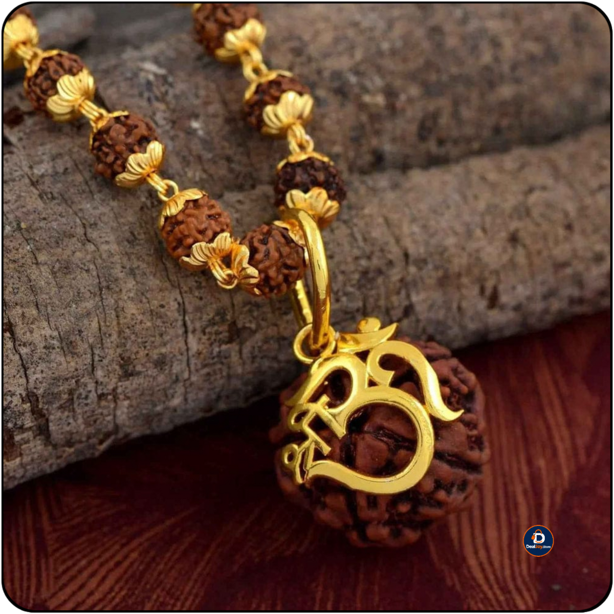 Rudraksha Om Pendant Mala – Dharmik Aur Adhyatmik Upyog Ke Liye