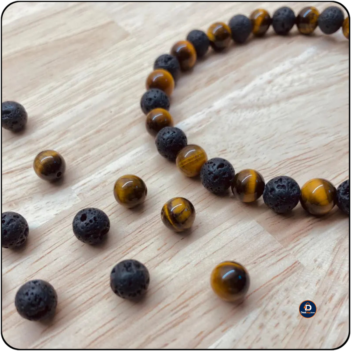 Tiger Eye Lava Rock Bracelet Relaxing Gifts for Men&Women