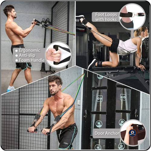 11 Pcs Resistance Band Set For Men & Women