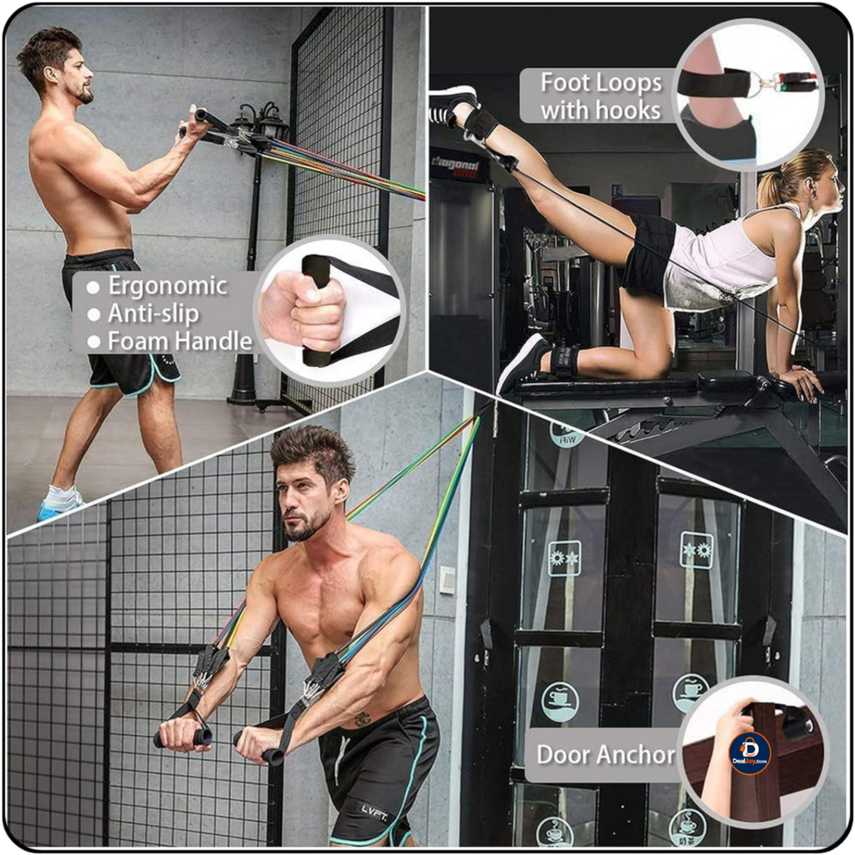 11 Pcs Resistance Band Set For Men & Women
