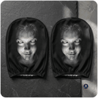 Car Headrest Scary Face Cover – Car Seat Decoration (Pack of 2)