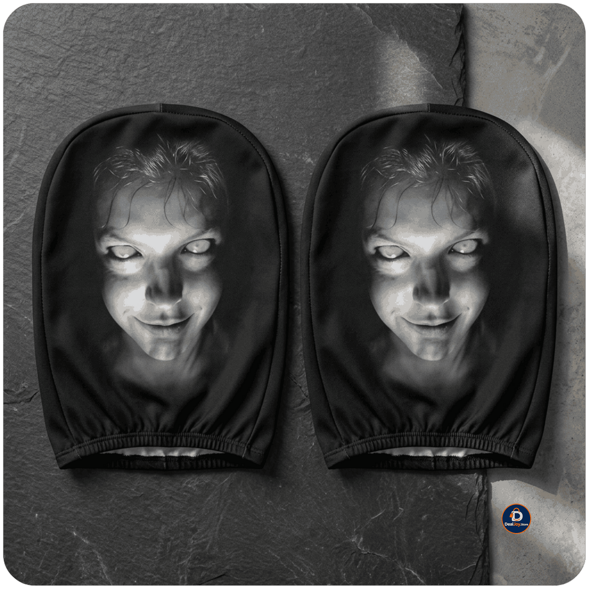 Car Headrest Scary Face Cover – Car Seat Decoration (Pack of 2)