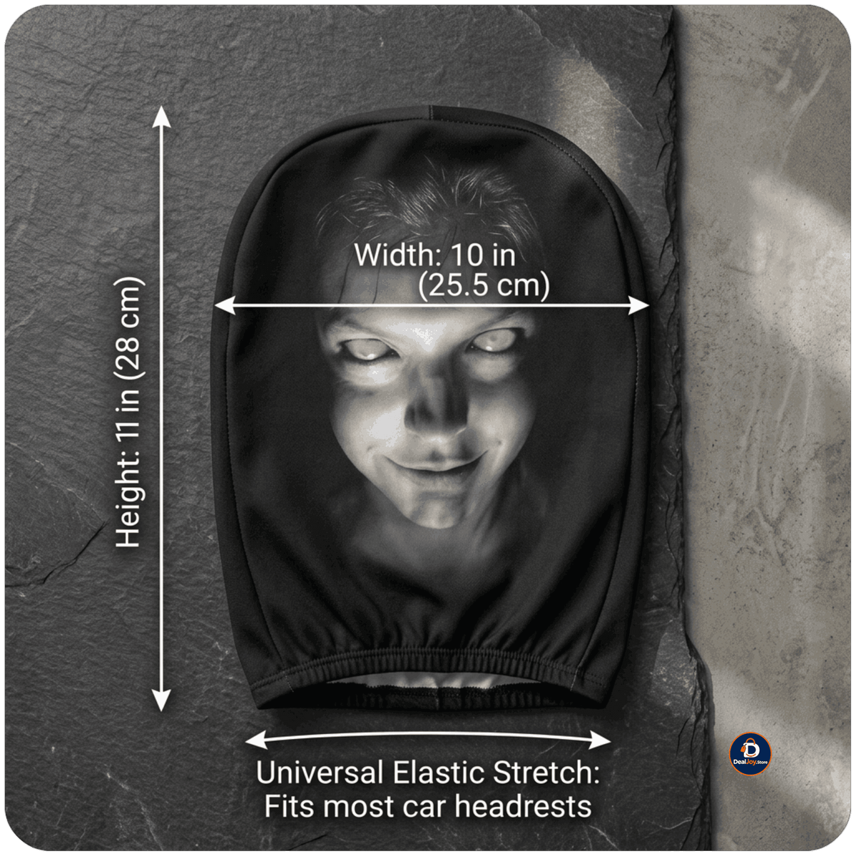 Car Headrest Scary Face Cover – Car Seat Decoration (Pack of 2)