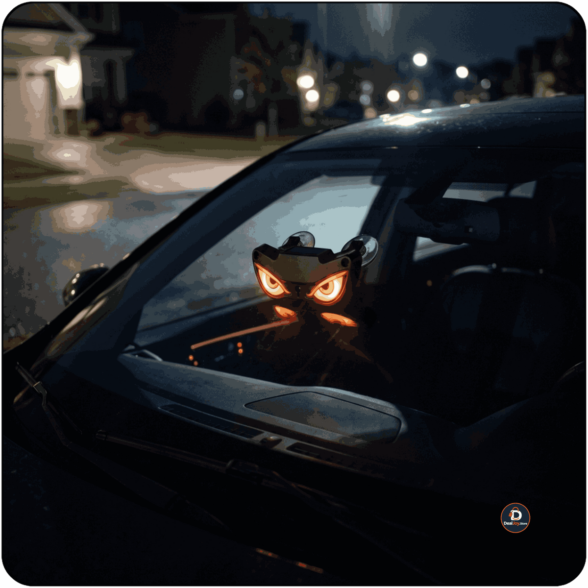 Solar Powered Devils Eyes LED Car Light