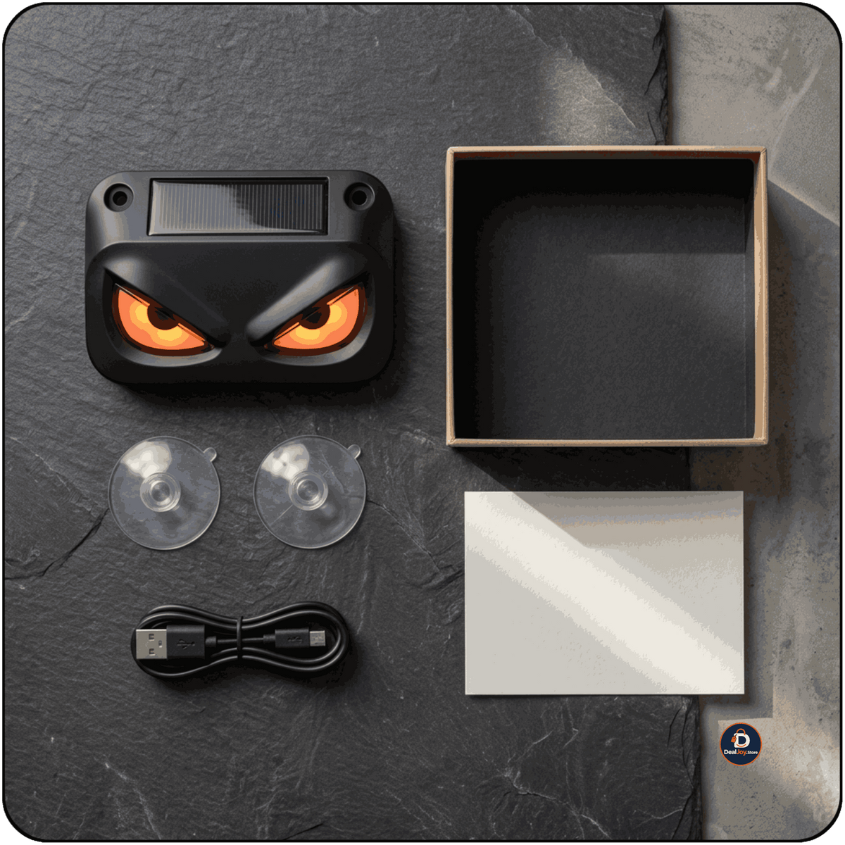 Solar Powered Devils Eyes LED Car Light