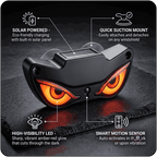 Solar Powered Devils Eyes LED Car Light